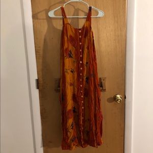 Vintage Floral Midi Dress